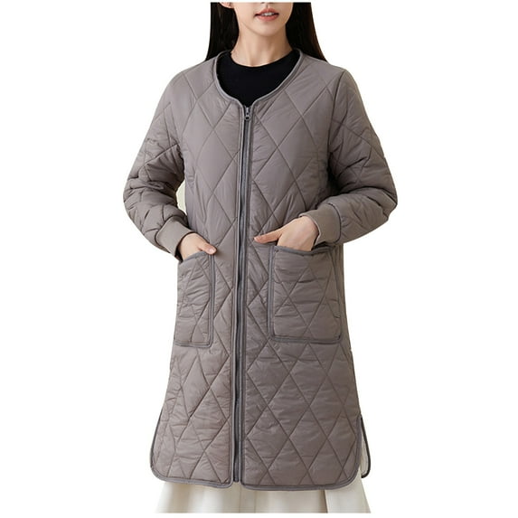 Clearance Sales Warm Pocket Coat Turn Down Collar Long Jacket Winter Down Parkas on Clearance