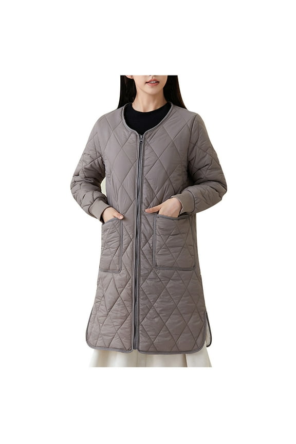 Clearance Sales Warm Pocket Coat Turn Down Collar Long Jacket Winter Down Parkas on Clearance