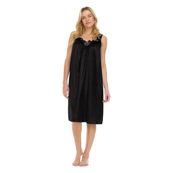 Clothing 2025 Women Nightgowns & Sleepshirts Womens Pajamas NightGowns for Women Sleeveless Satin Silk Nightshirt for Women Wide Strap Plus Size Woman Blending Nightgowns