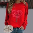 thumbnail image 1 of Clearance Sales Women'S Sweatshirts Women's Fashionable Round Neck Casual Valentine's Day Love Tree Print Long Sleeve Top Sweatshirt, 1 of 4