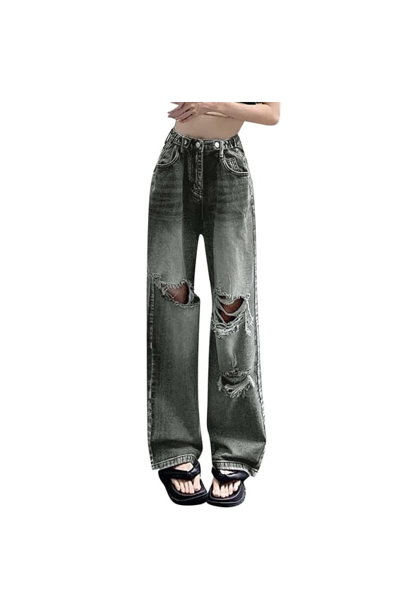 Clothing 2025 Women's Jeans Baggy Jeans for Women High Waist Jeans Vintage Loose Wide Leg Denim Pants Teen Girls Hiphop Streetwear Women Blendingpants