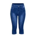 thumbnail image 1 of Clothing 2025 Women's Jeans Slim Denim Printed Bottom Pants High Waist Casual Seven Pants Female Women Blendingpants, 1 of 3
