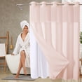 thumbnail image 1 of Shower Curtains Set for Bathroom 71"x84" Double Layer Waterproof Washable Bathroom Hookless Shower Curtain Liner Bathtub Bathroom Home Decor, 1 of 6
