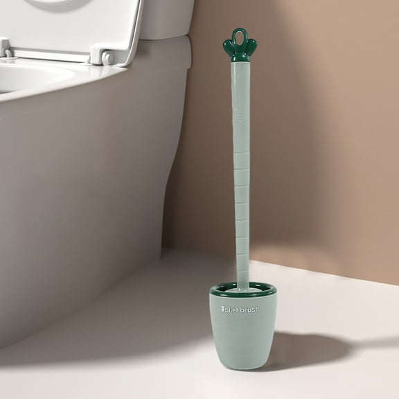 Toilet Brush Set Compact Toilet Bowl Brush Set with Long Handle Bath Accessories Household Essentials