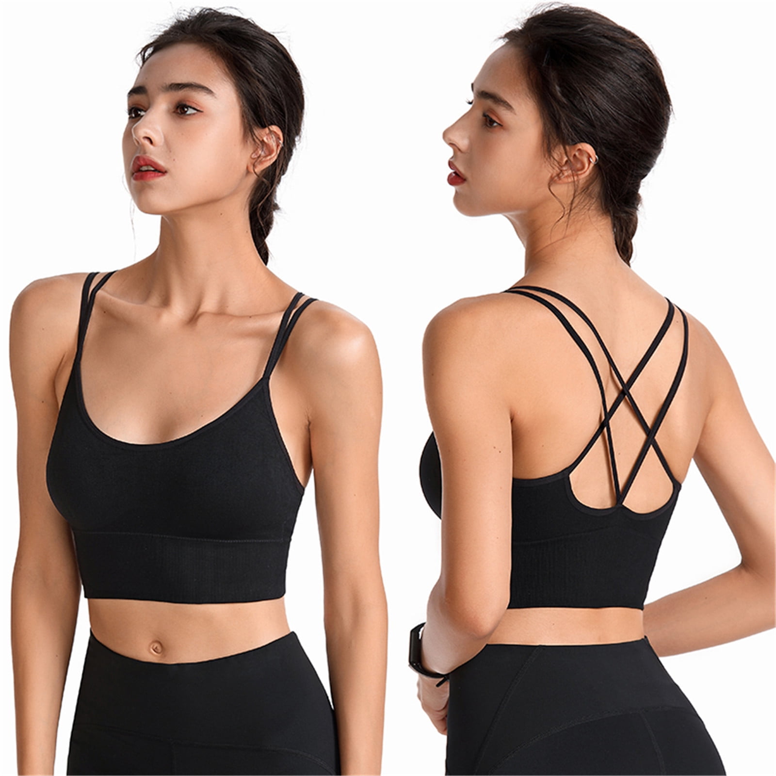 Clearance Sales! Zpanxa Bras for Women Woman Bras With String Quick Dry  Shockproof Running Fitness Large Size Underwear Womens Bras Sports Bra  Black