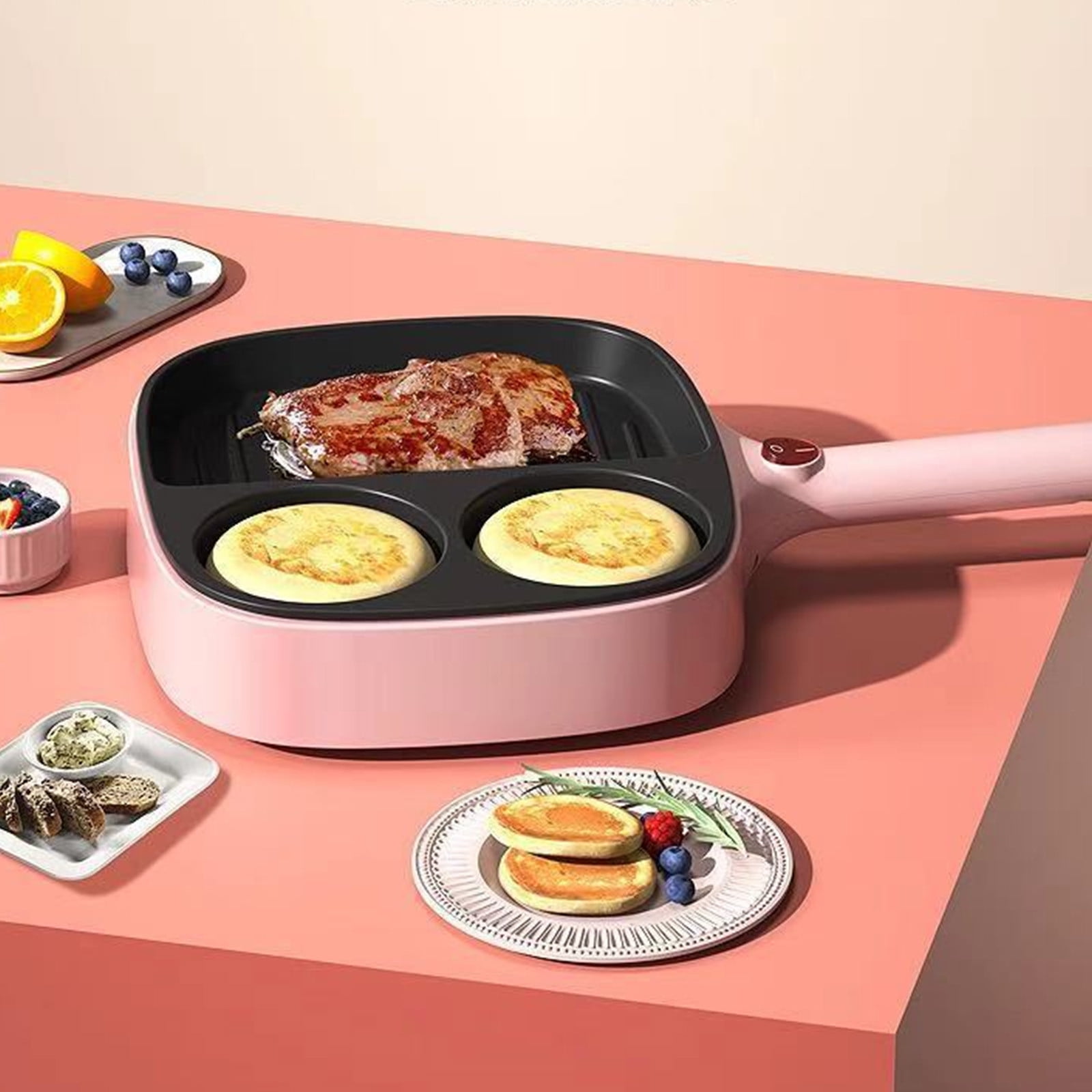 Clearance Sales karymi 3 in 1 Omelette Pan Household 110V Frying Pan Burgers Kitchen Dining Bar Small Kitchen Appliances Makers Makers 1 Breakfast Frying Pan Weekly Deal up to 90% off