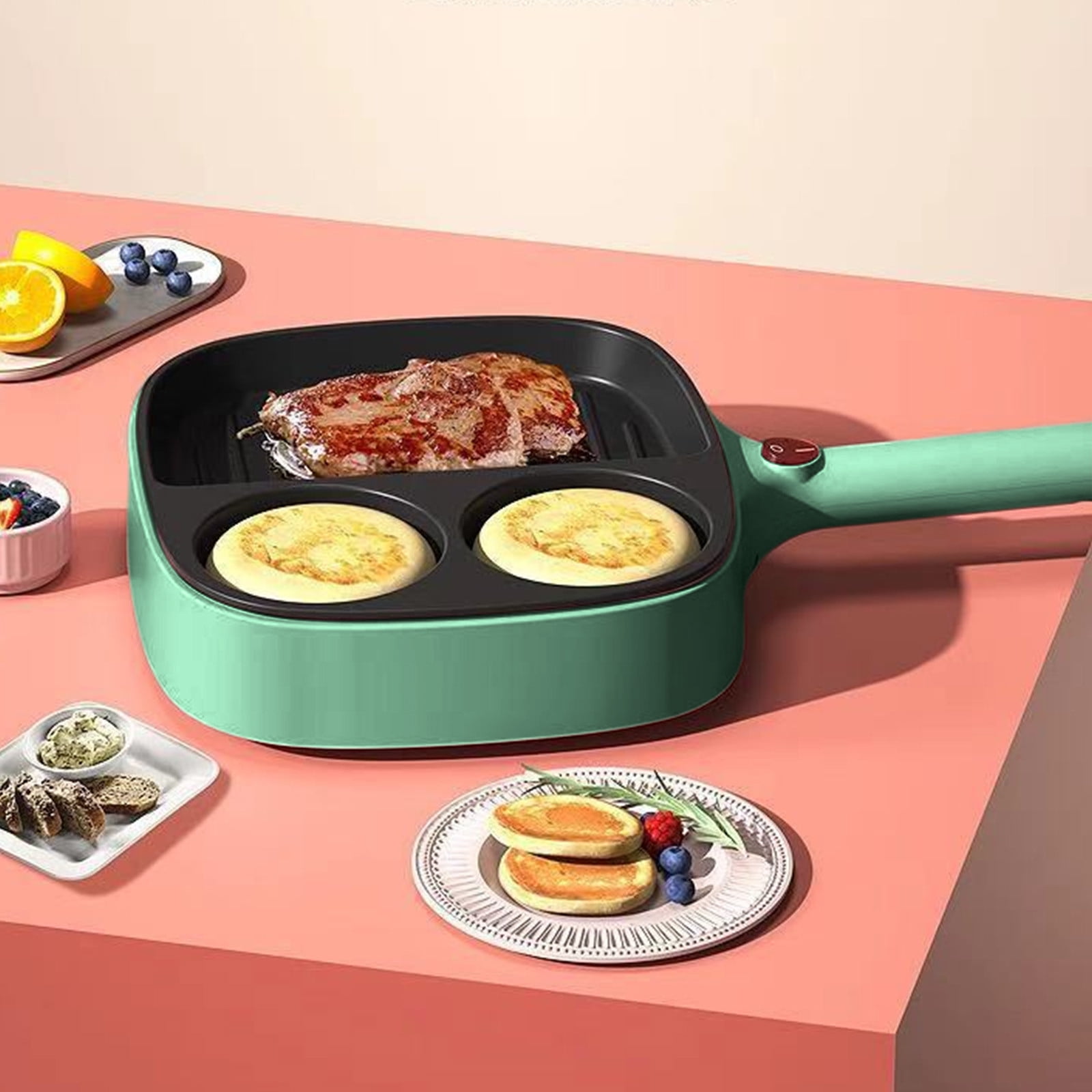 Clearance Sales karymi 3 in 1 Omelette Pan Household 110V Frying Pan Burgers Kitchen Dining Bar Small Kitchen Appliances Makers Makers 1 Breakfast Frying Pan Gifts for Women Weekly Deal