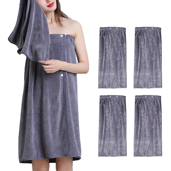 Clearance Sales karymi 4PCS Towel Wrap for Women Spa Soft Bathrobe Lightweight Dry Wrap Towel Full Length Adjustable Beach Pool Bathrobe Kitchen Decor Bedroom Decor Gifts for Mom