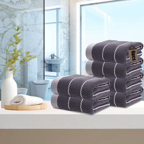 Clearance Sales karymi 6 Piece Towel Set Soft Absorbent Towels Household Towels Gift Towels for Hand Gym Beauty Spa and Home Hair Care Summer Clearance School Supplies Clearance