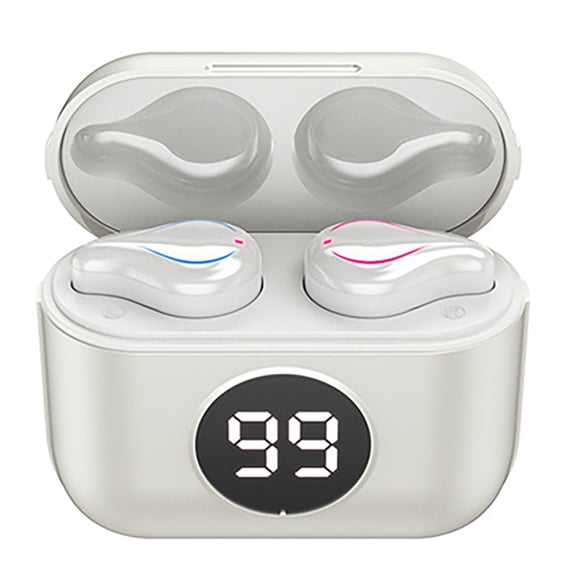 True Wireless Earbuds, 10mm Drivers with Big Bass, Bluetooth 5.3, 30H Long Playtime, Water-Resistant, 2 Mics for AI Clear Calls, 22 Preset EQs, Customization