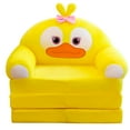 thumbnail image 1 of Clearance Sales today Plush Foldable Kids Sofa Backrest Armchair 2 In 1 Foldable Children Sofa Cute Cartoon Lazy Sofa Children Flip Open Sofa Bed for Living Room Bedroom without Liner Filler, 1 of 3