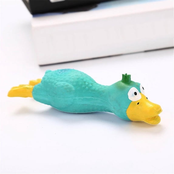 Gmogad Safe Latex Dog Squeaky Toys, 7" Long Soft Chew Molar Dog Small Screaming Rubber Chicken Toys, for Puppy Small Medium Dogs