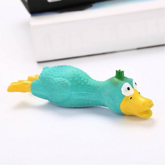 Gmogad Safe Latex Dog Squeaky Toys, 7" Long Soft Chew Molar Dog Small Screaming Rubber Chicken Toys, for Puppy Small Medium Dogs
