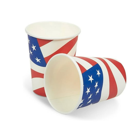 Clearance Savings Red White and Blue Patriotic Party Supplies 4th of July Disposable Cutlery Set, Utensils Includes 24 Cups American Flag Decorations Serves 24 Independence Day Memorial Day
