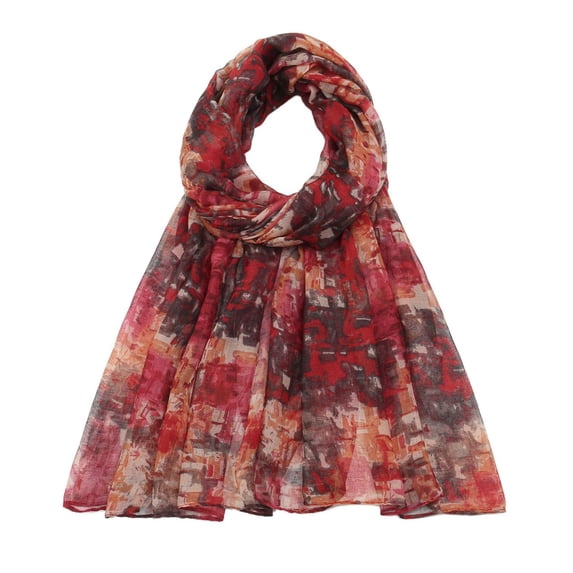 Clearance Scarf Women Fashion Print Chiffon Square Head Scarf Lightweight Neck Scarves Hair Bandana Neckerchief