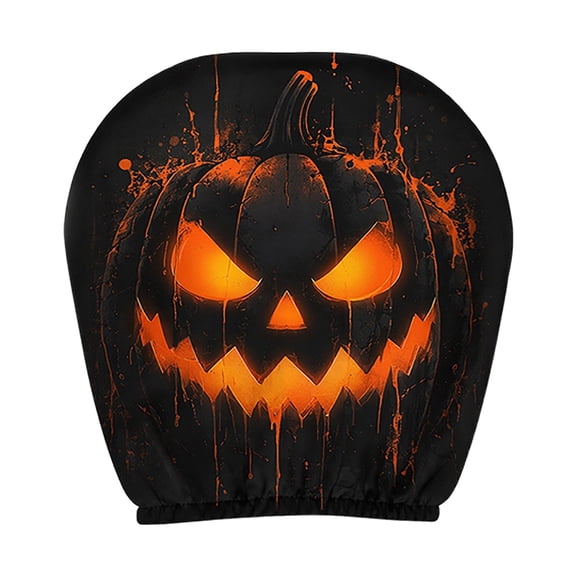 Clearance! Scary Pumpkin Headrest Covers for Cars, Upgraded Snug Fit Car Headrest Cover, Unique Halloween Ornament for Vehicle Interior Layout, Free 30-Day Returns