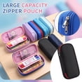 thumbnail image 1 of Clearance! School Pencil Case in Solid Color - Large Pencil Pouch with Inner Compartments, Oxford Fabric for Heavy Use,Red, 1 of 8