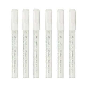 Clearance！ Acrylic Paint Pens 6pc Pack White Acrylic Marker Pen Set,Water-based Paint Pen,Hand Ledger,Graffiti Pen,Acrylic Paint Marker Pen