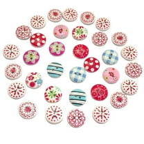 Clearance School Supplies! Toyeng 100Pcs Per Pack Beautiful Printed Buttons in Color, Tool Set Buttons Handmade Buttons Clearance Sale