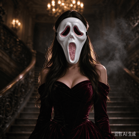 Clearance! Scream 7 Pink Ghost Face Mask Halloween Costume Accessory for Adults