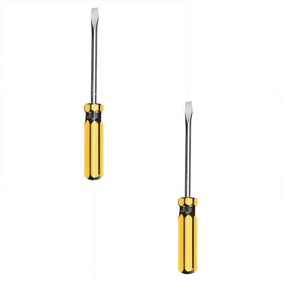 Clearance Screw tightening under $5,Hardware Tools PVC Handle Driver Metric Single Use Steel Flathead Screwdriver 2PC