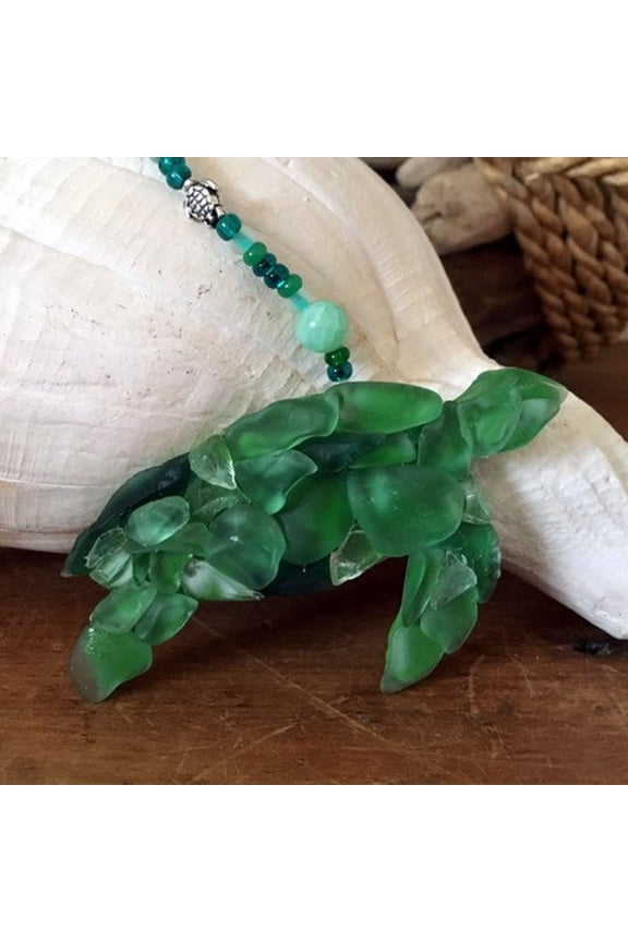 Clearance! Sea Glass Art Pendants | Creative Handicrafts | Exquisite and Home Decor Artwork 1X Pendant