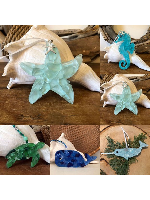 Clearance! Sea Glass Art Pendants | Creative Handicrafts | Exquisite and Home Decor Artwork 1X Pendant