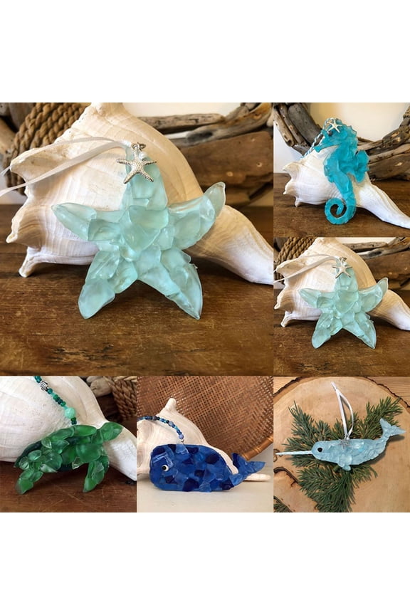 Clearance! Sea Glass Art Pendants | Creative Handicrafts | Exquisite and Home Decor Artwork 1X Pendant