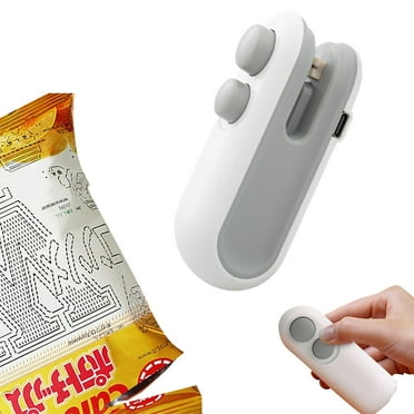 Clearance Sealing Equipment under $1 Mini Bag Sealer USB C Rechargeable Bag Sealer 2 In 1 Bag Sealer Heat Seal With Cutter and Magnet Mini Bag Resealer Machine for Plastic Bags Snack Bags.
