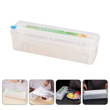 Clearance Sealing Equipment under $10 Multi Functional Cling Film Cutter With Direction Slide Wall Mounted Suction Cup Design for Home and Commercial Kitchen Use