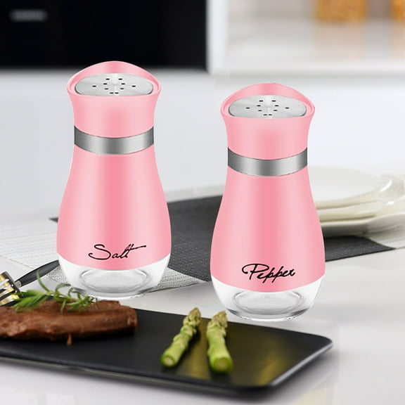 Clearance Seasoning Box under $5,And Pepper Shakers Elegant With Clear Glass Bottom Compact Cooking Kitchen And Dining Room Use Classic Refillable Design