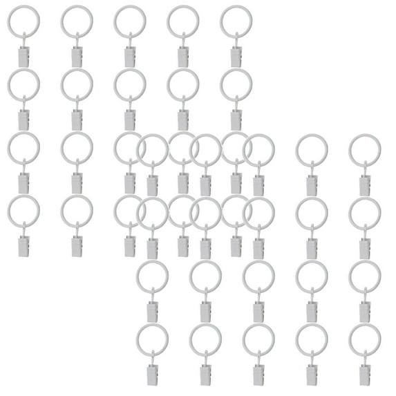Clearance Securing clip under $7,Metal Curtain Hook 25MM Inner Diameter Curtain Ring Clip Roman Ring 20PC 2PC