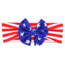 Seductiva Fashion Wide Headband 1PC Headband Independence Day Bowknot Headdress Ropes Decorations Headdress Decoration Hair Ties for Girls Lady Headscarf 1PC