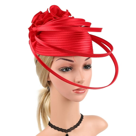 Seductiva Fashion Wide Headband Tea Party Fascinator Kentuckys Derbys Hat Fascinator Pillbox Hat Headband for Lady Headscarf 1PC
