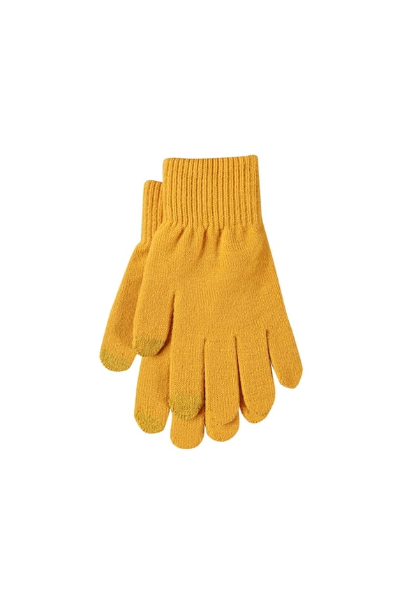 Seductiva Gloves for Women Winter Knitted Solid Color Thickened Brushed Five Finger Finger Cycling Warm Gloves Warm Hand Socks 1PC