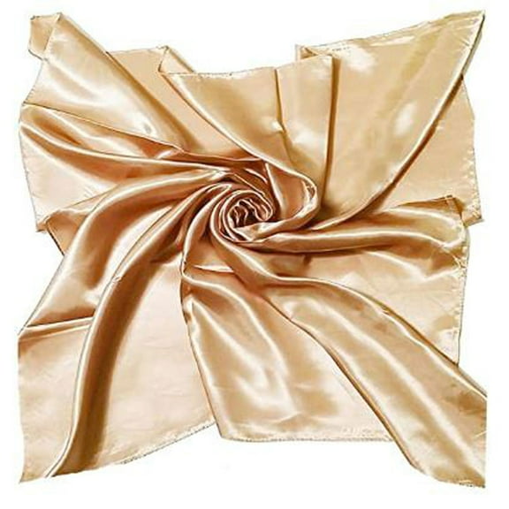 Clearance! Seductiva Hair Scarf for Women Satin Silk Large 90x90 cm Square Plain Nautical Head Neck Scarf Wrap 24 Colours Polyester Scarf 1PC