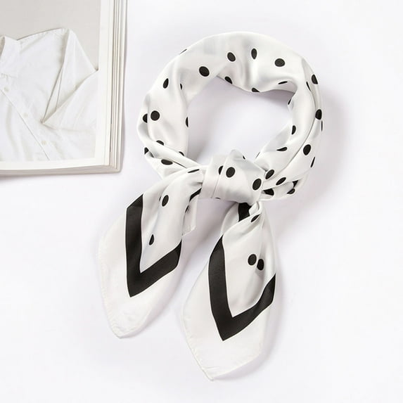 Clearance! Seductiva Hair Scarf for Women Women Polka Dot Square Scarf Ribbon Scarves Kerchief Neck Scarf 70x70cm Polyester Scarf 1PC