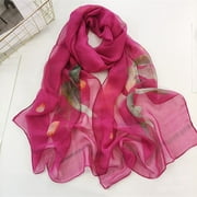 Seductiva Head Scarf for Women Scarfs for Women Lightweight Print Floral Pattern Scarf Shawl Fashion Scarves Sunscreen Shawls and Wraps for Spring Polyester Scarf 1PC