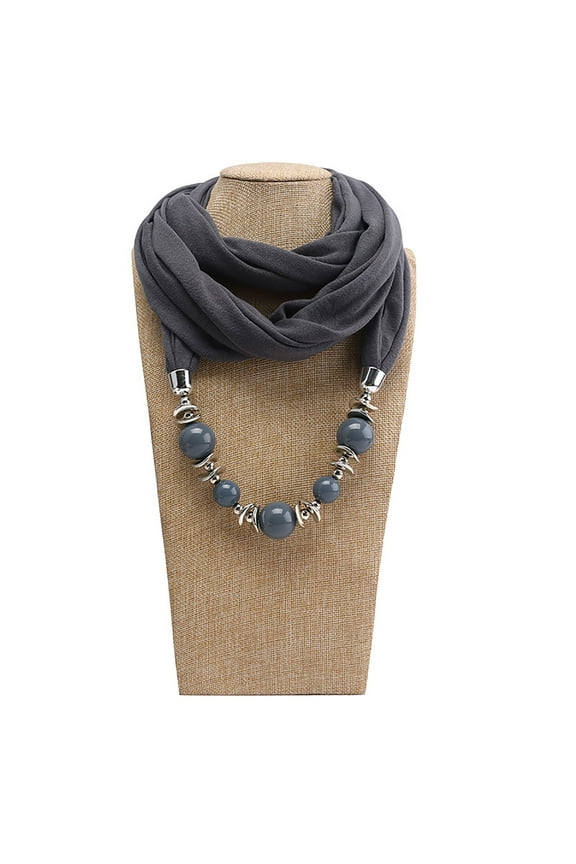 Seductiva Head Scarf for Women Women Pendant Scarf with Tassel Rhinestone Jewelry Scarves Polyester Scarf 1PC