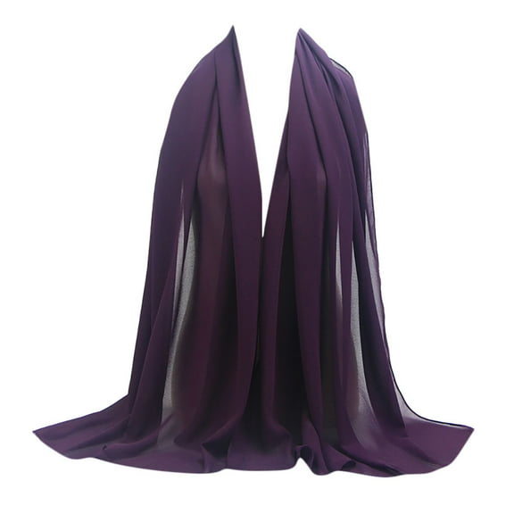 Seductiva Head Scarf for Women Women Plain Bubble Chiffon Scarf Hijab Wrap Printe Shawls Headband Hijabs Polyester Scarf 1PC