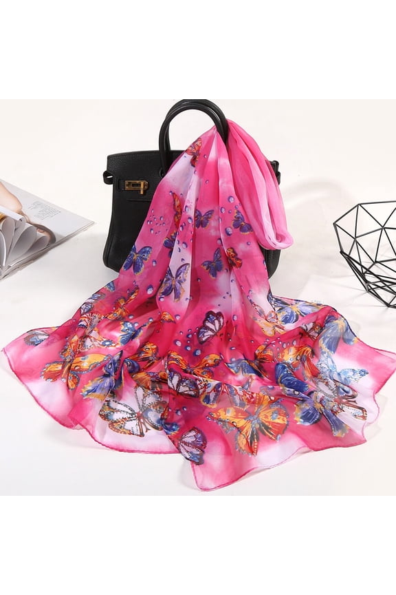 Seductiva Mulberry Silk Scarfs Women 160*50cm Women Flower Print Long Soft Wrap Scarf Silk Shawl Scarves Polyester Scarf 1PC