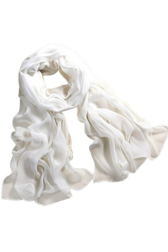 Seductiva Mulberry Silk Scarfs Women Girls Women Long Soft Thin Wrap Lady Shawl Chiffon Scarf Beach Scarves WH Polyester Scarf 1PC