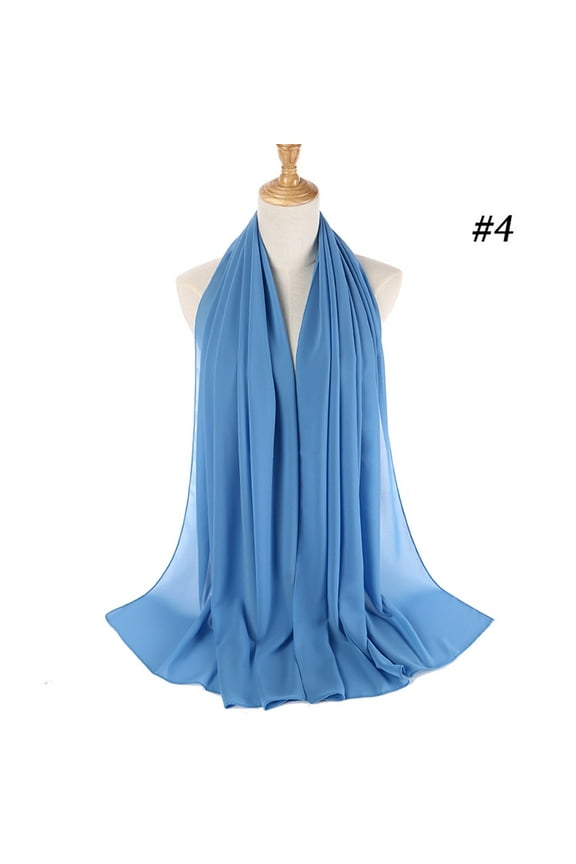 Seductiva Neckerchief for Women Women Plain Bubble Chiffon Scarf Hijab Wrap Printe Shawls Headband Hijabs Polyester Scarf 1PC