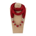thumbnail image 1 of Seductiva Ponchos for Women Women Pendant Scarf with Tassel Rhinestone Jewelry Scarves Polyester Scarf 1PC, 1 of 5