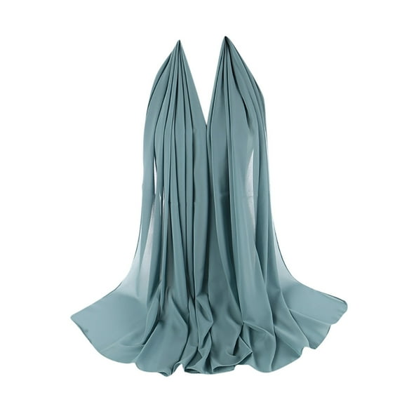 Seductiva Women's Neckerchief Women Plain Bubble Chiffon Scarf Hijab Wrap Printe Shawls Headband Hijabs Polyester Scarf 1PC