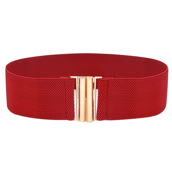 Seductiva Womens Belts Fashion Lady Wide Belts Women Wide Elastic Belt Buckle Waist Dress Stretch Polyester Belt 1PC