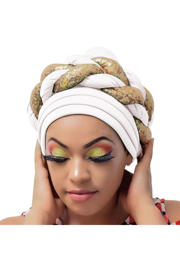 Seductiva Bucket Hats Fashion Women Beading Braid Hat Ruffle Cancer Beanie Wrap Cap Sleep Caps Satin Lined Hair Bonnets