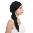 thumbnail image 1 of Seductiva Yoga Workout Head Bands Women India Beading Stretch Turban Hat Cotton Hair Tail Head Scarf Wrap Muslim Hat 1PC, 1 of 2