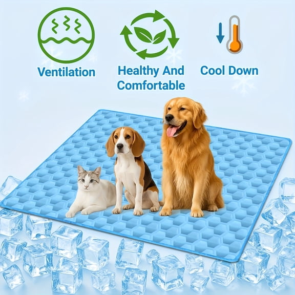 Clearance! Self Cooling Dog Cooling Mat Ice Silk Pet Cooling Mat for Dogs&Cats Breathable Washable Cooling Pad for Dogs Hot Summer M