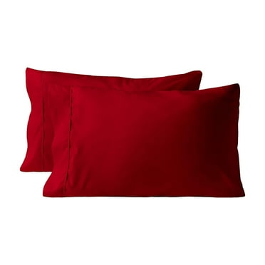 Clearance！ Set Of 2 Ultra Soft Pillowcases With Envelope Closure Standard Yshop Pillow Case Red cloth